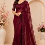 Wine Party Wear Saree