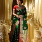 Kalapushpi Woven Banarasi Satin Saree (Multicolor)