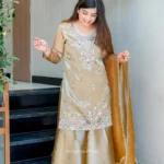 Pure GMY Silk Embroidered Kurta Pant Set with Dupatta