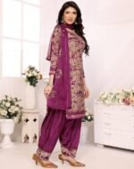 Yashika Women's Printed Dress Material - Unstitched Crepe Fabric Kurti, Pants & Dupatta Set - Image 2