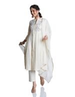 Anarkali Kurta Set with Mesh Dupatta