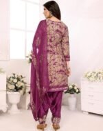 Yashika Women's Printed Dress Material - Unstitched Crepe Fabric Kurti, Pants & Dupatta Set - Image 4