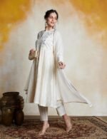 Anarkali Kurta Set with Mesh Dupatta - Image 3