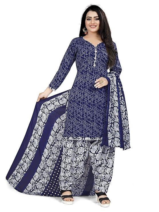 91n5sBPQSL._SY741_.jpg Rajnandini Women Cotton Printed Readymade Salwar Suit (Ready To Wear) - Image 1