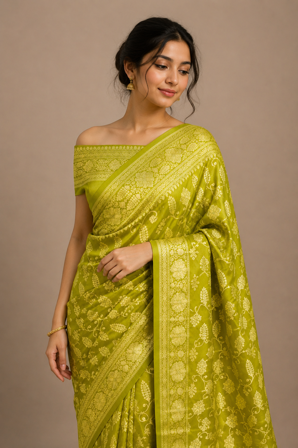 ChatGPT Image Jul 2, 2026, 10_28_12 AM A stunning green silk saree designed to add charm, elegance, and tradition to your style - Image 1