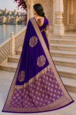 Noir Heritage Banarasi Silk Saree - Image 5