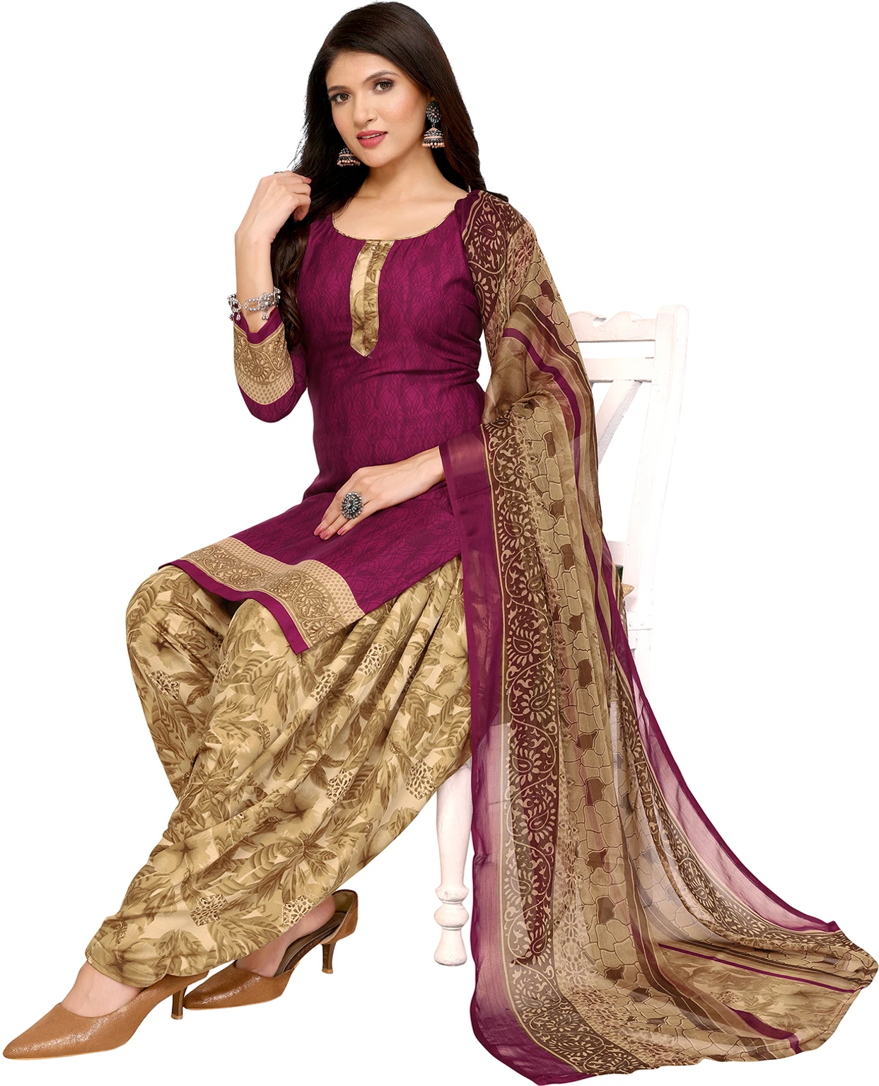 yes-2-m-unstitched-2-5-m-fk-py-p1-jazzy-purple-priyashi-original-imah3g3uyhptgvwn.webp Priyashi Unstitched Crepe Salwar Suit Material Printed - Image 1